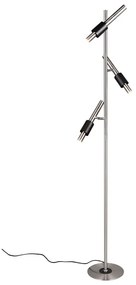 Čierna/v striebornej farbe LED stojacia lampa (výška 150 cm) Ikaris – Trio Select