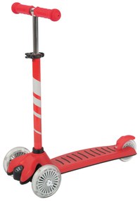 Playtive Kolobežka s LED kolieskami (trojkolobežka, červená) (100387743)