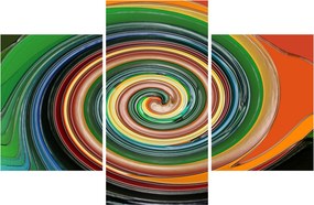 Abstraktný obraz - farebná špirála (90x60 cm)