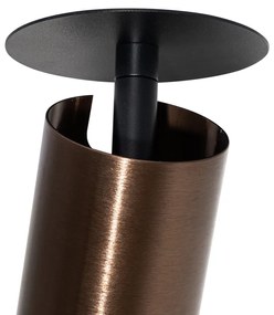 Moderné zabudované bodové svetlo tmavá bronz GU10 50 mm - Chels