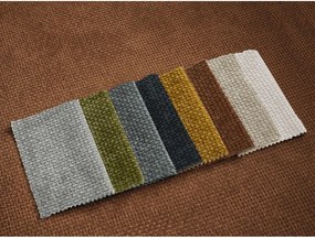 Oranžová ženilková rozkladacia pohovka 228 cm Neyo – Bobochic Paris