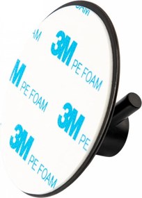 Erga Dapi, samolepiace háčiky na uteráky bez vŕtania, 4ks, Ø 5,3 cm, čierna matná, ERG-YKA-CH.DAPI4-BLK