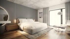 Moderná čalúnená posteľ Deseo 120x200 cm masívne drevo deco