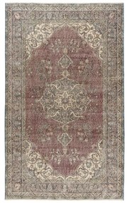 Ručne tkaný vlnený koberec Vintage 10169 rám / ornament, modrý / červený