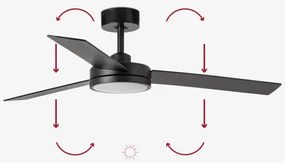 FARO 34261 - LED Stropný ventilátor BARTH LED/24W/230V čierna + DO