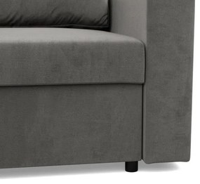 Rohová rozkladacia sedačka NEO Kronos svetlosivá