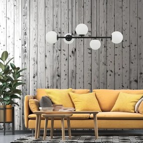 Luster na lanku MADDIE 5xE14/5W/230V čierny