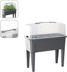 SKLENÍKOVÝ STÔL S VEKOM 76 x 38 x 83 CM ANTRACIT