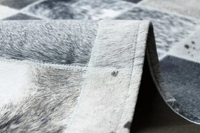 Koberec PATCHWORK 21716 sivý - imitácia kože krava