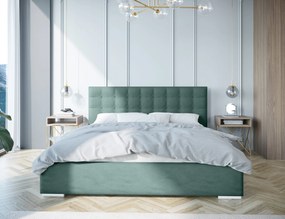 Moderná čalúnená posteľ KRATKA - Drevený rám,140x200
