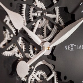 Nástenné hodiny Roman Gear Clock 90,5 cm čierno-zlaté