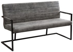 Dizajnová lavica Maximiliano vintage sivá