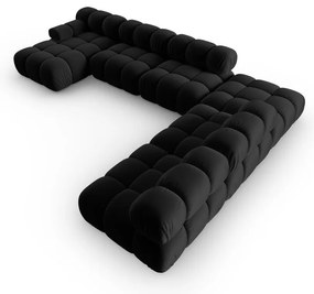 Čierna zamatová pohovka 379 cm Bellis – Micadoni Home