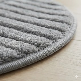 Koberec Square Art 3D sivý kruh