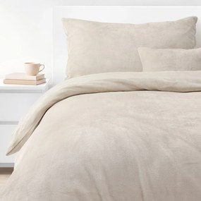 Goldea mikroplyšové posteľné obliečky deluxe - sivobéžové 220 x 200 a 2ks 70 x 90 cm