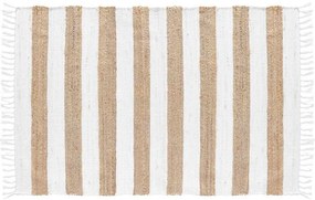 Koberec v bielo-prírodnej farbe 50x80 cm Sagane – douceur d'intérieur