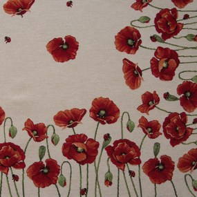 GOBELÍNOVÝ OBRUS PAPAVER 100X100 CM KVETY