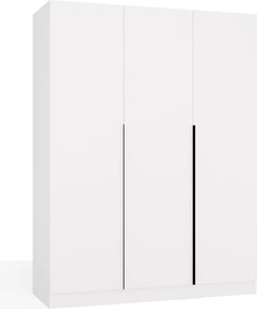 Šatní skříň Senso 3D 150 cm bílá/černá