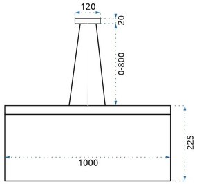 Toolight, LED závesné svietidlo APP891-CP 2x38W, chrómová, OSW-05041