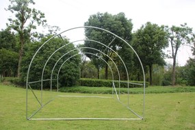 Záhradný fóliovník 3x2x2 m, viacsezónny, kovový rám, biela fólia, 2 vchody