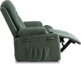 Masážne kreslo BOX Green Corduroy