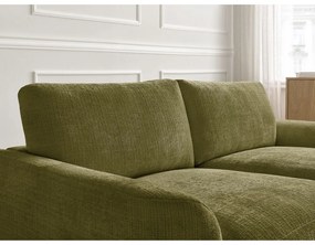 Khaki ženilková rohová pohovka (pravý roh/s leňoškou) Leonore – Bobochic Paris