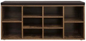 Botník s lavicou TAYLOR 104x30x48 cm, rustikálne hnedý