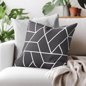 Goldea bavlnená obliečka na vankúš - mozaika na tmavo sivom 40 x 60 cm