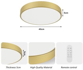 Immax NEO 07292L - LED+CCT stmievateľné stropné svietidlo SEMPLICI 36W/230V pr. 40 cm+DO