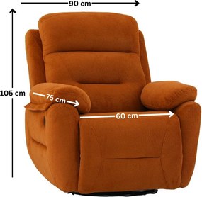Polohovateľné kreslo Comforto M (červená). Akcia -18%. Vlastná spoľahlivá doprava až k Vám domov. 1145373