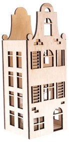 svietnik - drevený domček 10x26x9 cm