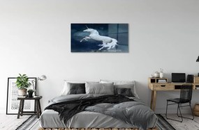 Sklenený obraz Unicorn planét sky 120x60 cm