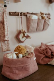 Košík pletený malý Pure Pink Blush