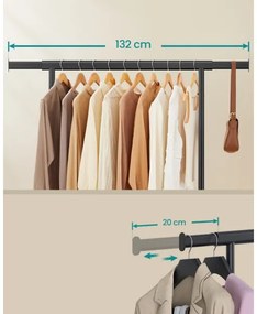 Mobilný stojanový vešiak LINEA čierny