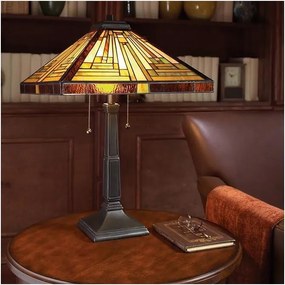 Elstead QZ-STEPHEN-TL - Stolová lampa Tiffany STEPHEN 2xE27/60W/230V
