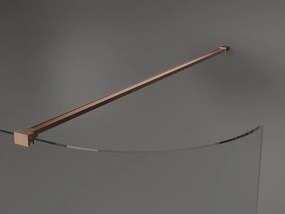 Mexen Kioto, sprchová zástena Walk-In 110 x 200 cm, 8mm číre sklo, medený matný profil, 800-110-101-65-06
