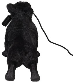 Dekor čierne stolné svietidlo BULDOČEK