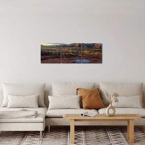 Obraz hôr (s hodinami) (90x30 cm)