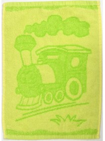 Detský uterák BEBÉ mašinka zelený 30x50 cm