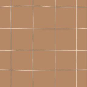 Tapeta nepravidelný kockovaný vzor škoricová 280x50cm