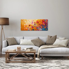Obraz - Maľba farebných kvetov (120x50 cm)