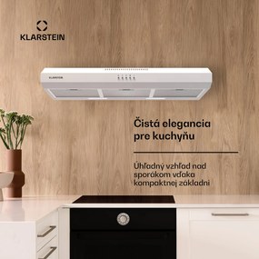 Klarstein Contempo 90, digestor, 90 cm, podskrinkový, 200 m³/h, LED, akryl, nehrdzavejúca oceľ