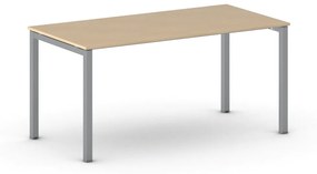 Stôl PRIMO SQUARE so sivostriebornou podnožou 1600 x 800 x 750 mm, buk