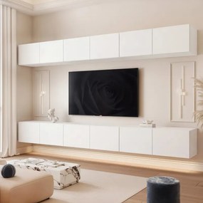 Závesná TV zostava Dorothy biela matná 300 cm