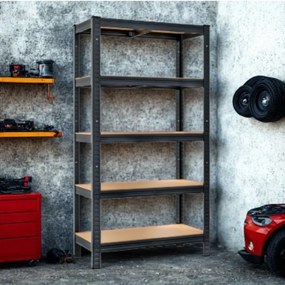 Jurhan Regál s vysokou nosnosťou HEAVY, max. 875kg, 90x40x180cm, čierna