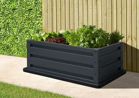 Vyvýšený záhradný záhon so základňou BestBerg VZ-P4 / 80 x 45 x 31 cm / šedá