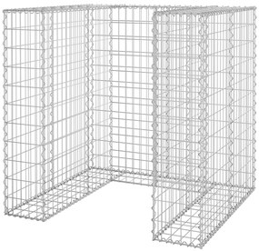 Gabiónová stena na odpadkový kôš, oceľ 110x100x110 cm