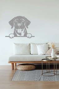 Veselá Stena Samolepka Labradorský retriever Farba: šedá, Veľkosť: 100 x 77 cm