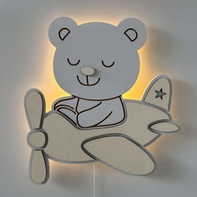 LED lampa Medvedík v lietadle – Detské nočné svetlo na stenu | SENTOP LED0592