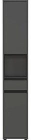 Antracitová vysoká úzka kúpeľňová skrinka 33x181 cm Lemont – Germania